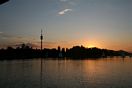 Donau Sonnenuntergang, Wien